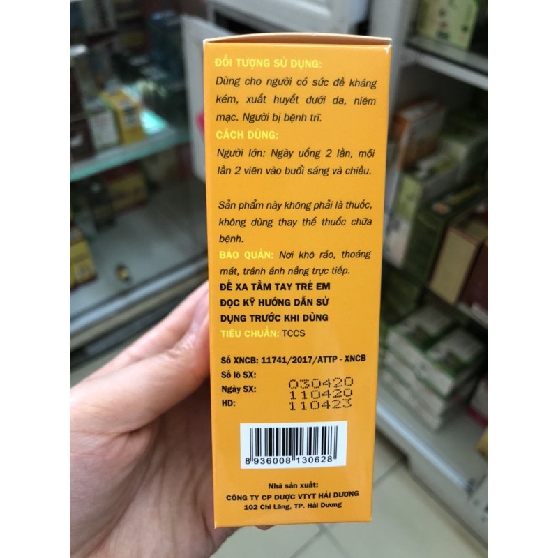 RUTIN SUPER C dùng cho viêm nhiệt miệng,chảy máu chân răng, bệnh trĩ nội và ngoại | Thế Giới Skin Care