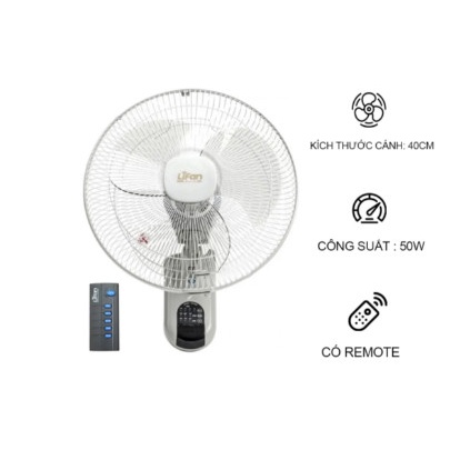 Quạt Treo Tường có remote Lifan TE1689 ( đảo hình sóng)