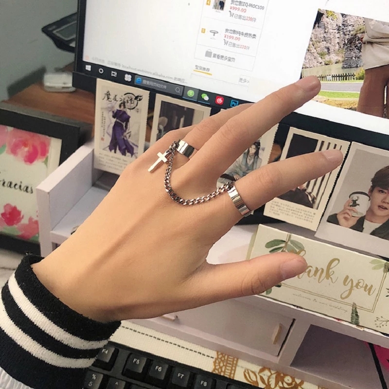 Nhẫn Đeo Tay Kim Loại Thời Trang Unisex