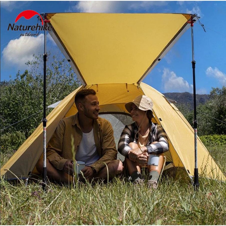 Lều cắm trại 4 người 2 lớp chống mưa nắng siêu gọn nhẹ Naturehike NH18Z044-P