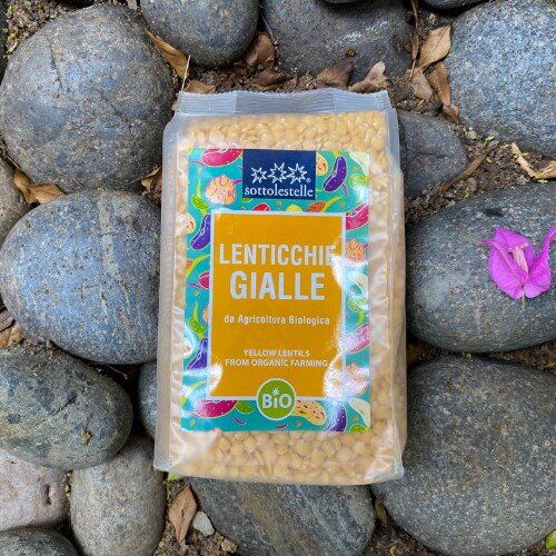 Đậu đỏ, Đậu lăng vàng hữu cơ Sottolestelle organic 500gr
