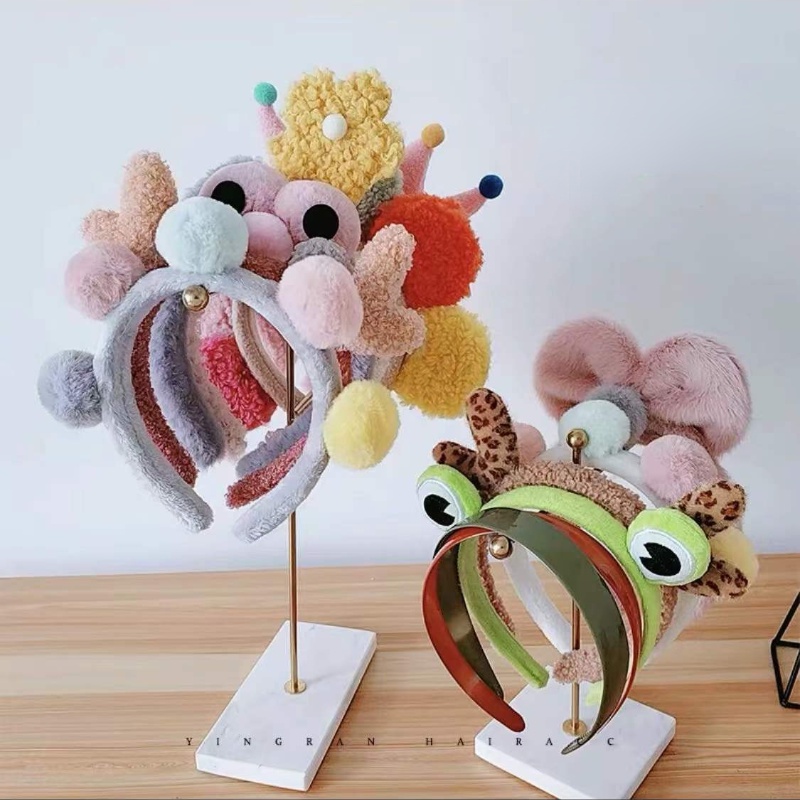Cài tóc phối nhồi bông đáng yêu thời trang Hàn Quốc trẻ trung cho nữ