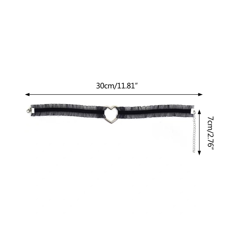 Vòng Cổ Choker Ren Hoa Màu Đen Phong Cách Gothic Punk
