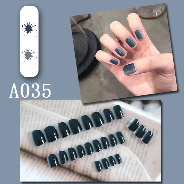 Bộ 24 móng giả ngắn Amuada nail giả nhiều hình cực đẹp MG11