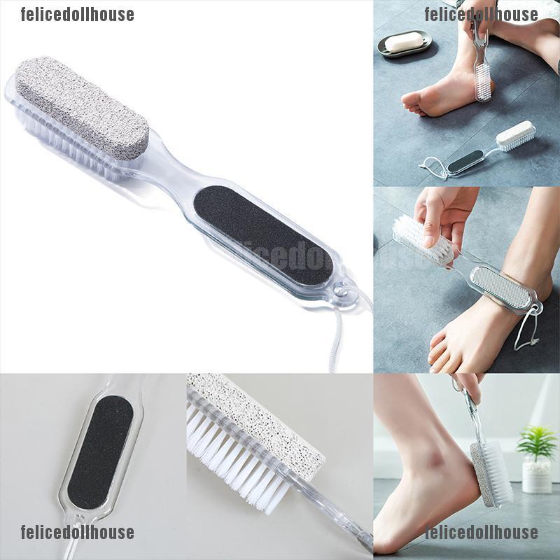 [Felice] 4 in 1 Foot Brush Scrubber Feet Massage Scrub Brushes Remove Dead Skin Care