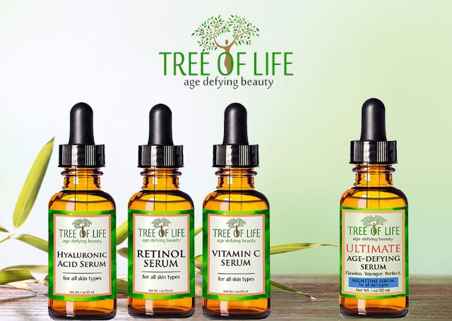 Bộ 3 Serum Tree of Life chống lão hóa Vitamin C Serum, Retinol Serum và Hyaluronic Acid Serum 30ml