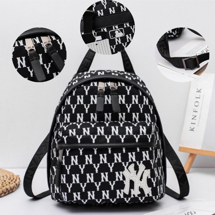 Balo MLB NY Monogram Backpack Tiếu Chuẩn Hàn Quốc Full Tag Code