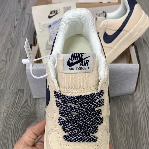 Giày thể thao af1 canvas navy, giày sneaker vải canvas nam nữ đủ size bản Trung