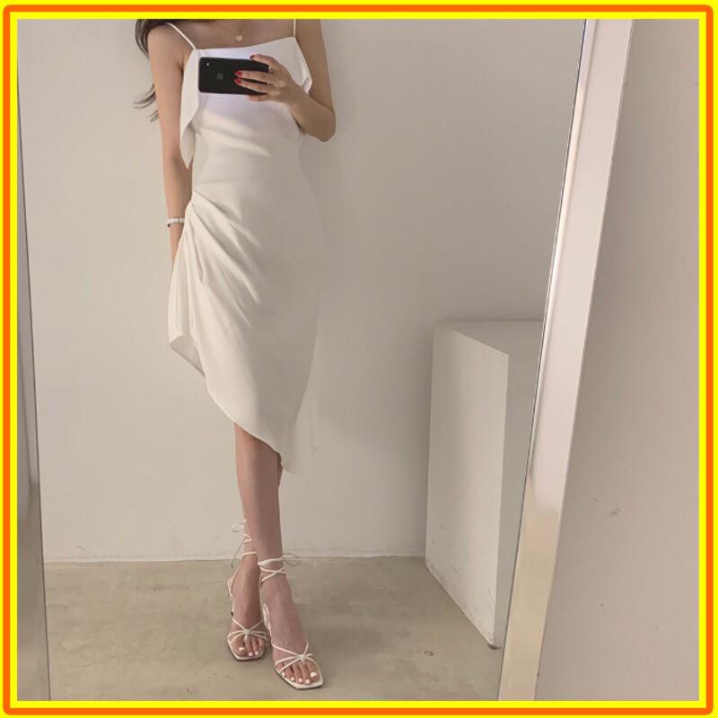 Đầm dây trắng size L A41