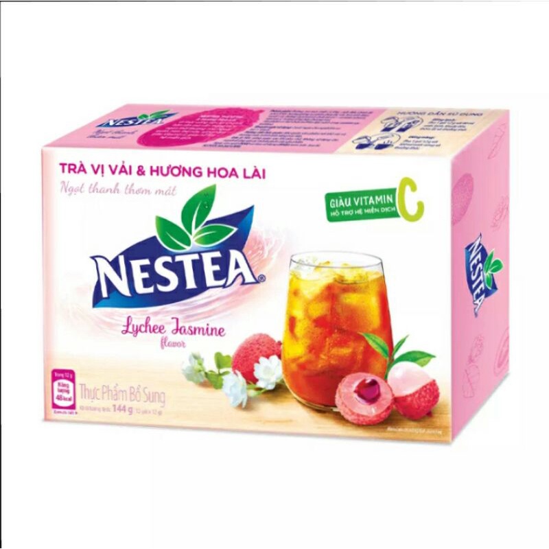 COMBO 2 HỘP TRÀ NESTEA VỊ VẢI &amp; HƯƠNG HOA LÀI ( TẶNG 1 LY SỨ )