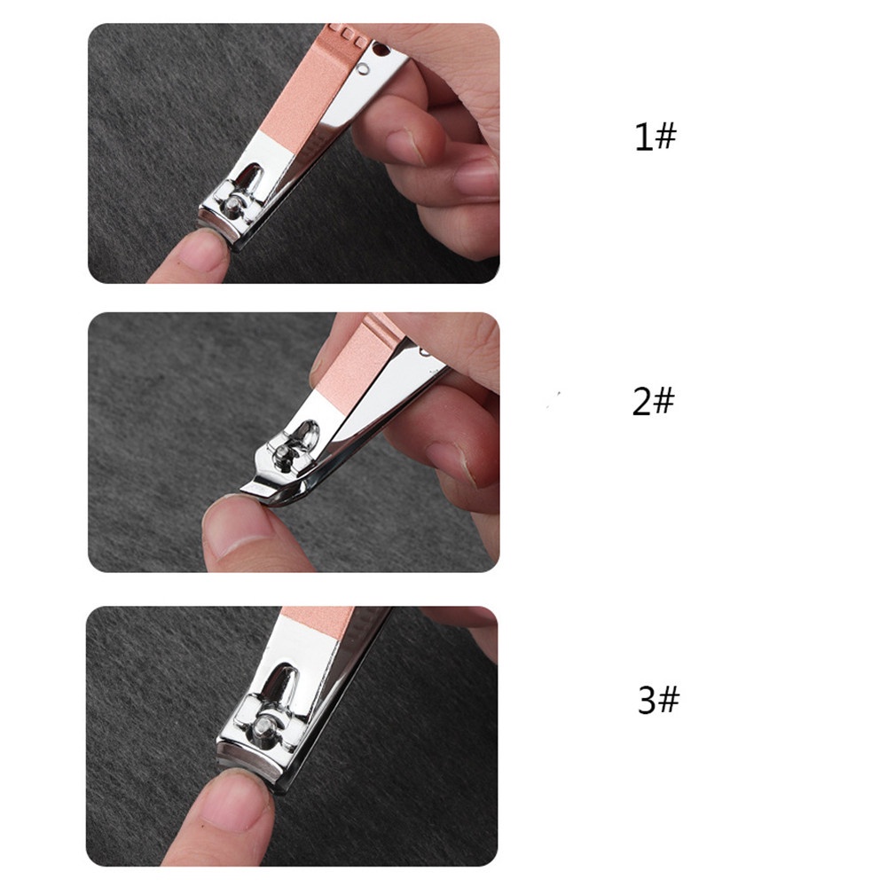 1 Kéo Cắt Móng Tay Bằng Thép Không Gỉ Màu Vàng Hồng Và Đen Tiện Dụng