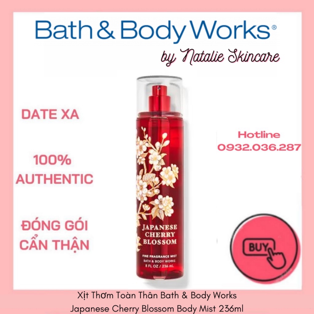 Xịt Thơm Toàn Thân Bath And Body Works Japanese Cherry Blossom Body Mist 236ml