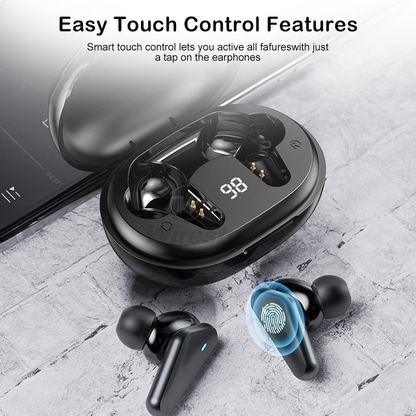 Tai Nghe Wiresto Tws Bluetooth Âm Thanh Hifi 9d Phong Cách Thể Thao Chống Tiếng Ồn Và Không Thấm Nước