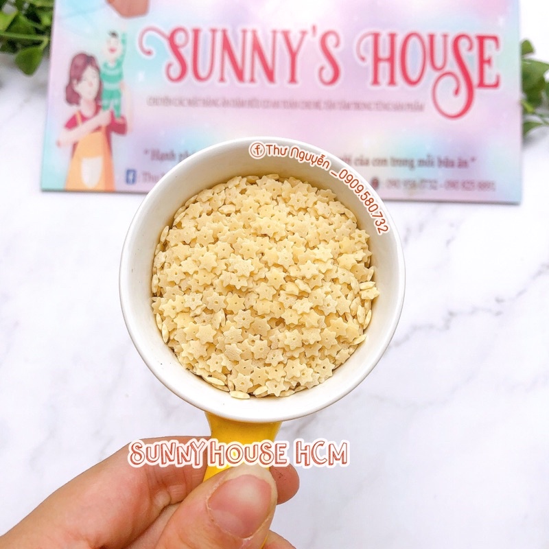Nui hữu cơ hình sao, hình sò, ống ngắn Bioitalia 500g