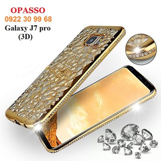 Ốp Lưng Galaxy J7 Pro (J730) Pha Lê Vân 3D Kim Tuyến Viền Đính Đá cực xinh