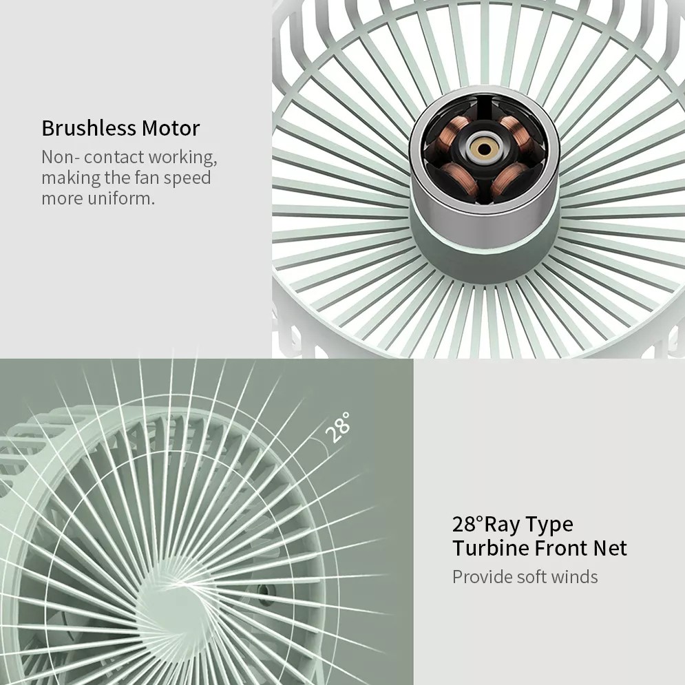 Quạt Sothing Mini Cảm Ứng Thông Minh 5 Cánh Dùng Để Bàn Siêu Yên Tĩnh Có Cổng Sạc USB Tiện Dụng | BigBuy360 - bigbuy360.vn