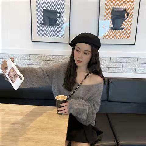 Jiashucheng Áo Dệt Kim Mỏng Dáng Rộng Cổ Chữ V Dễ Phối Đồ Phong Cách Thần Tiên Sw