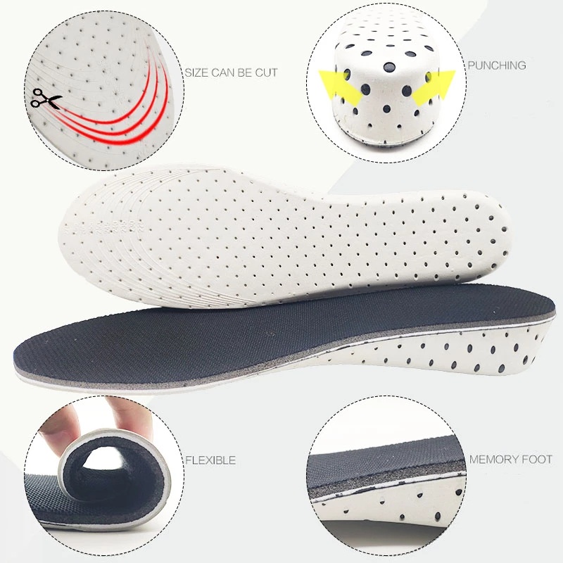 Đệm Lót Giày Mềm Mại Vô Hình Cao Vừa Thoáng Khí Khử Mùi Cho Unisex