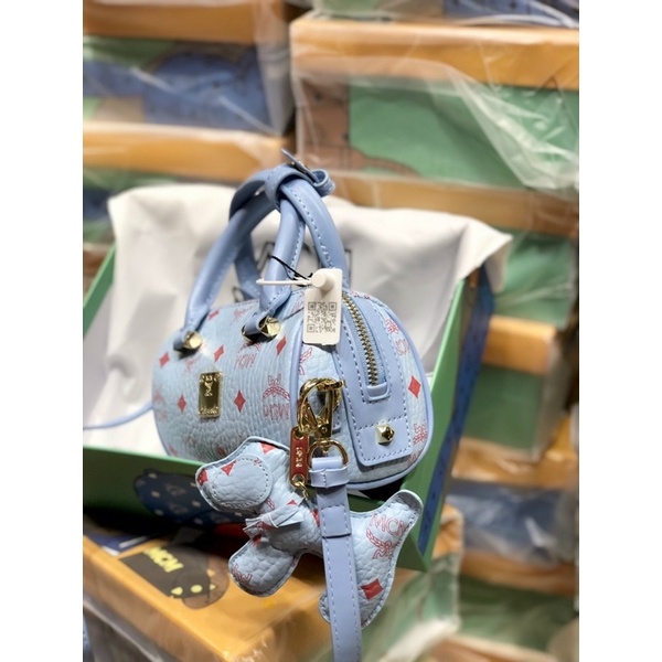 - Túi trống mini  M•see•M  Fullbox kèm charm siêu cưng-màu xanh trẻ trung