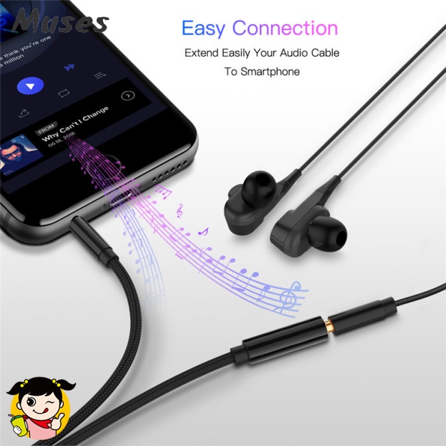 Dây Cáp Nối Dài Tai Nghe 3.5mm Dài 5m Cho Xe Hơi