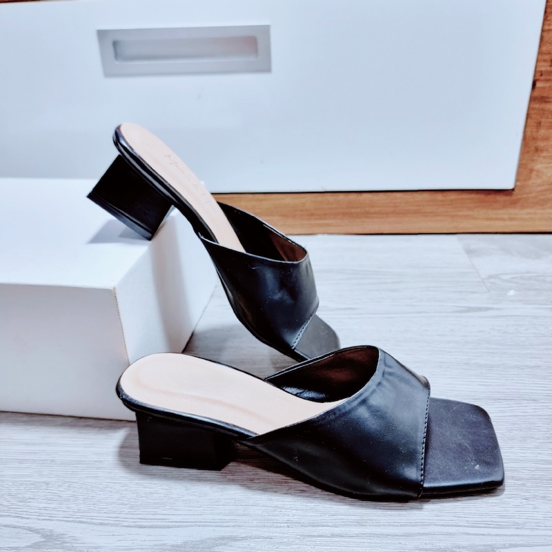 Dép Cao Gót Nữ 3 Phân Quai Da Mẫu Mới Siêu Hot - MS 121