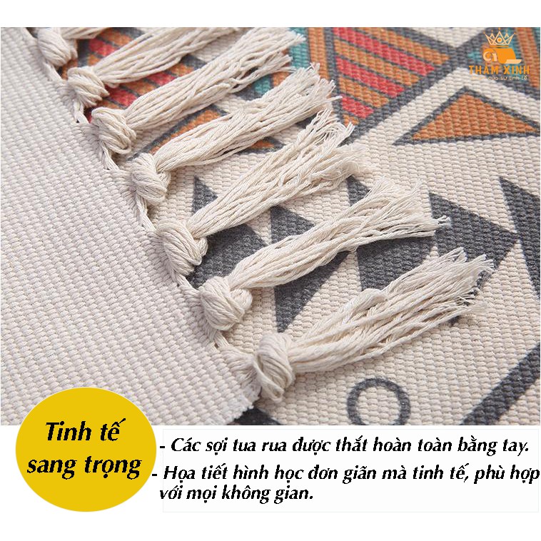 [CÓ SIZE LỚN 60x180cm] Thảm trải sàn phong cách Vintage dùng để trải sàn phòng khách, phòng ngủ [CÓ SẴN]