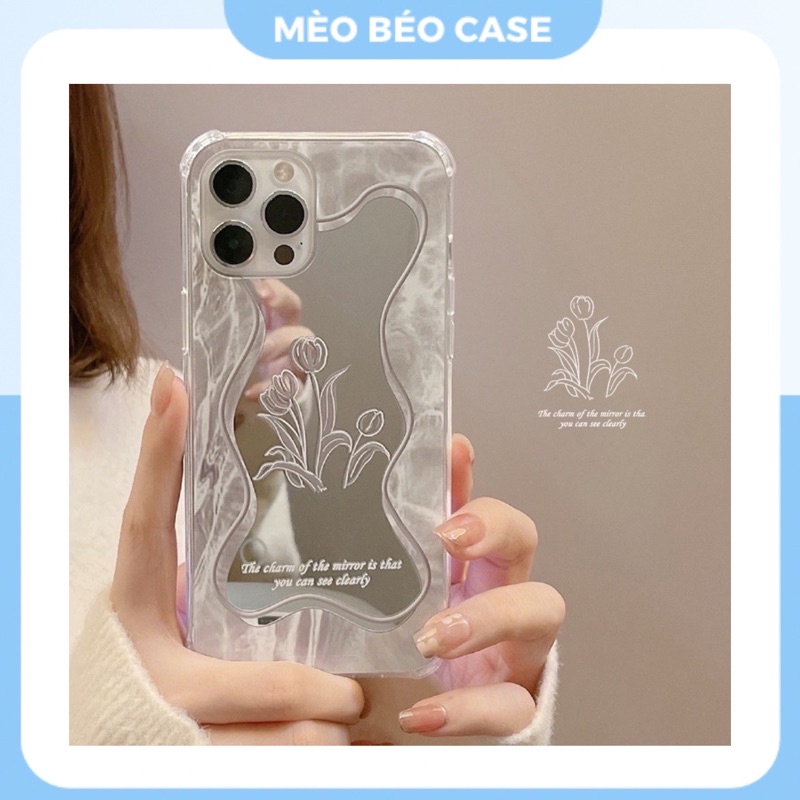(SIÊU RẺ) Ốp lưng iphone gương sóng the charm of the mirror 7plus/8/8plus/x/xr/xs/11/12/13/pro/max/plus/promax