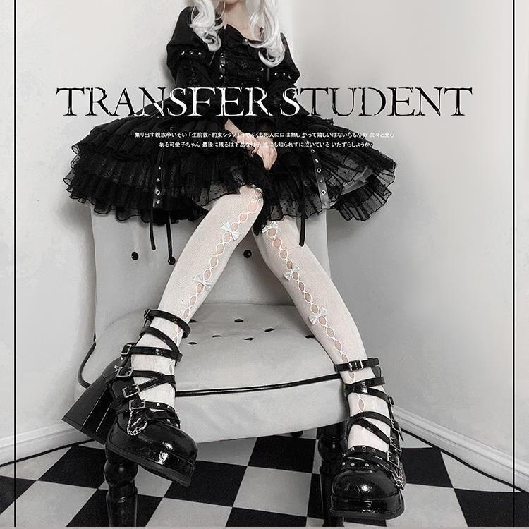 Giày Cao Gót Da Bóng Gót Dày Phong Cách Gothic Punk y2k Mary Jane Cao Cấp