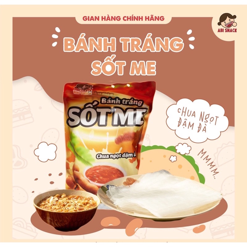 Bánh Tráng Sốt Me ABI SNACK (Bịch 100g)