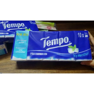 Khăn Giấy Tempo Icy Menthol -Hồng Kông Lốc 10 Gói