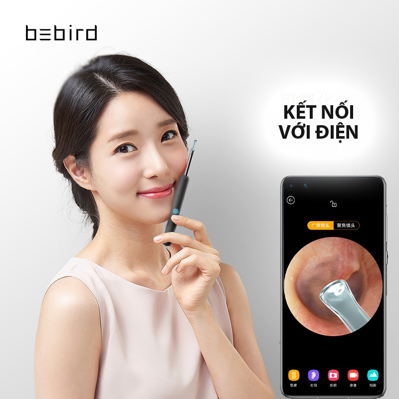 [CHÍNH HÃNG] Dụng cụ lấy ráy tai có camera Xiaomi Bebird R1. Dụng cụ lấy ráy tai nội soi thông minh.