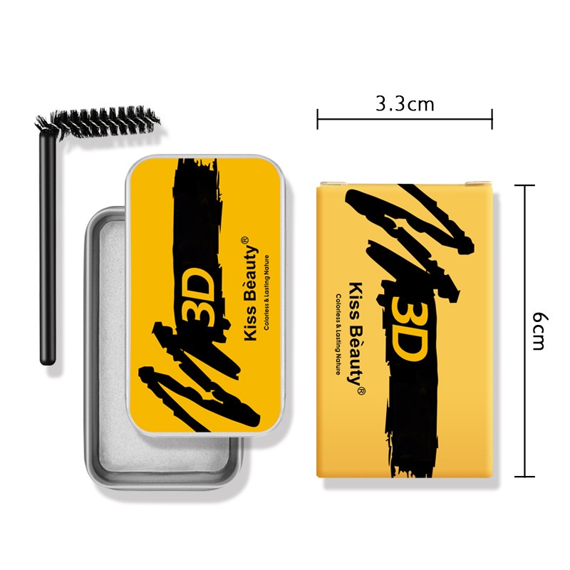 Kiss BEAUTY Gel Định Hình Lông Mày 3D Trong Suốt Chống Thấm Nước Chống Nhòe Lâu Trôi Kèm Cọ Tiện Dụng