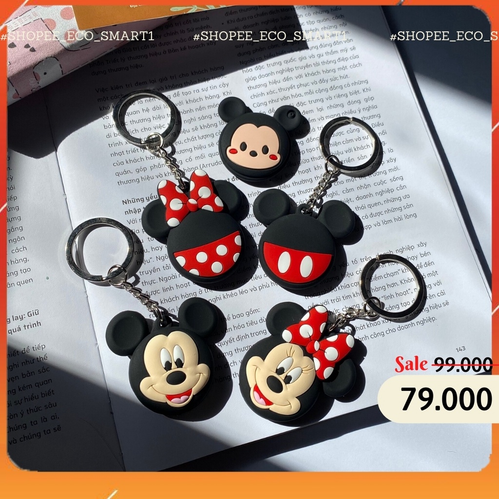 Vỏ Airtag Mickey ⚡𝐅𝐑𝐄𝐄 𝐒𝐇𝐈𝐏⚡Vỏ Bảo Vệ Airtag Silicone Mickey Minnie Siêu đáng yêu Gắn Móc Chìa Khóa, Chống Thất Lạc đồ..