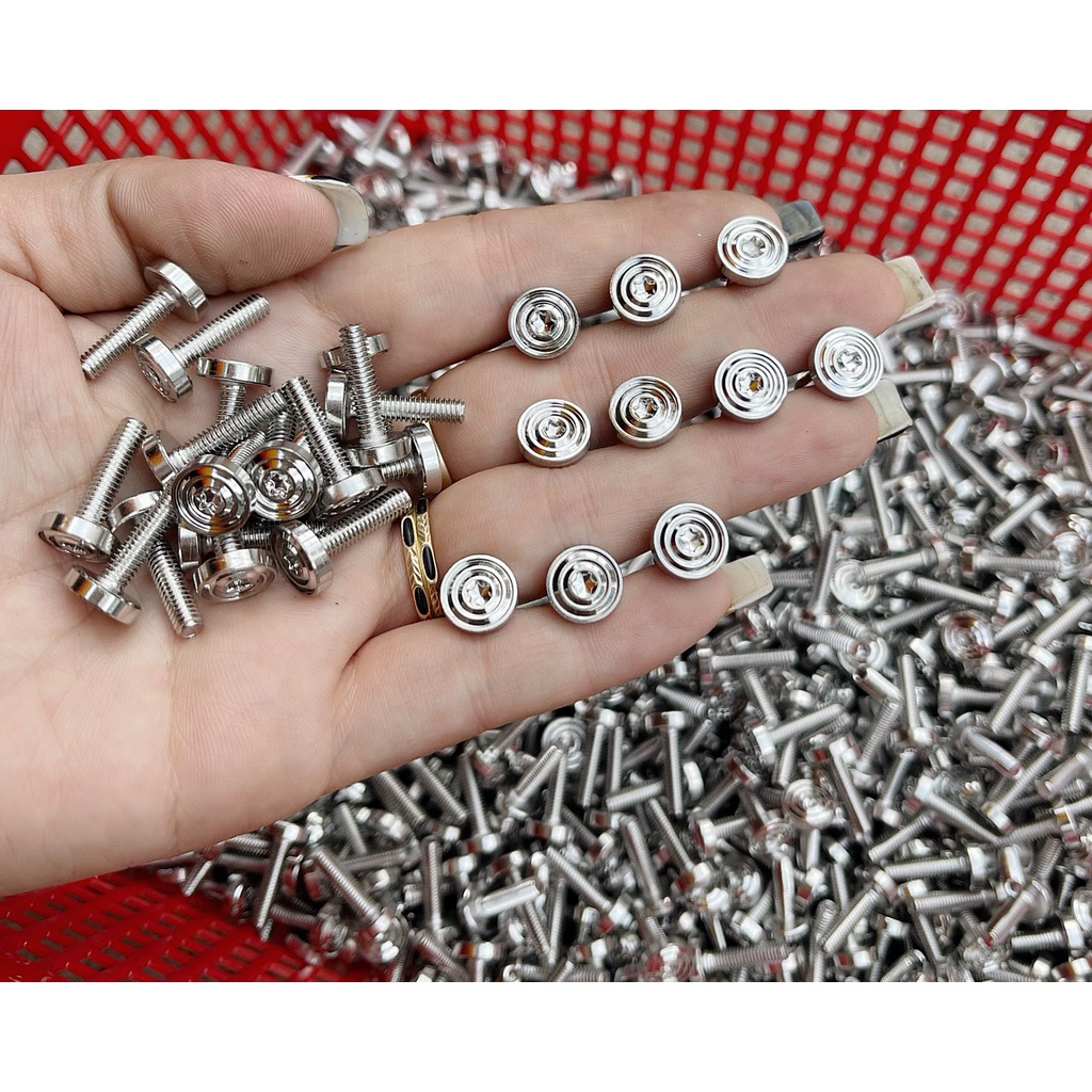 Ốc Inox V2 4li 5li xoắn , nhuyễn dành cho áo YA - HON