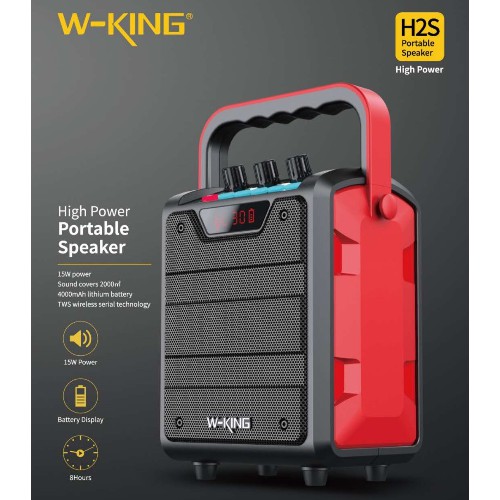 Loa Bluetooth W-King H2S (Công Suất 15W, Pin 4000mAh)