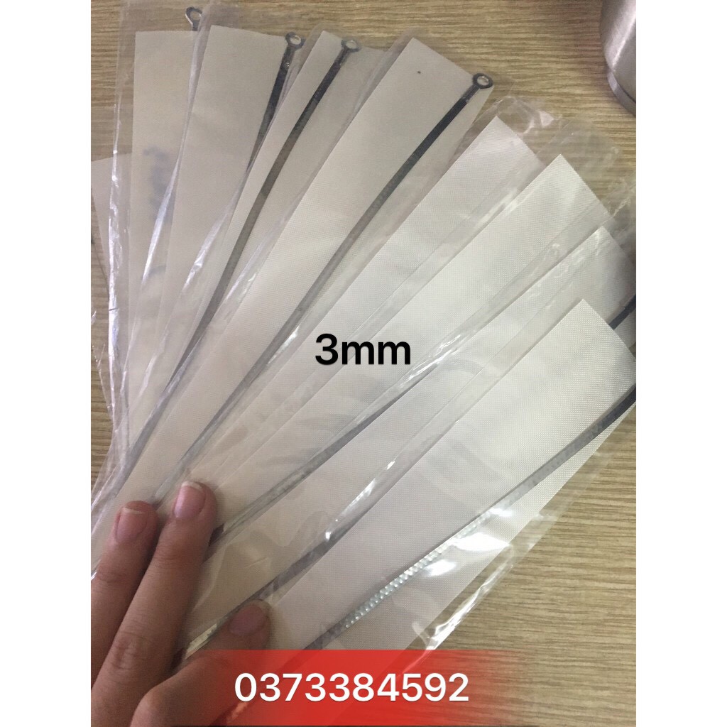 Dây hàn nhiệt dài 30cm máy hàn miệng túi PFS ĐỦ KÍCH THƯỚC, Dây nhiệt và băng hàn màu trắng máy é