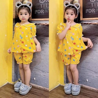 (8-22kg) Bộ lụa thiết kế cho bé gái size nhí