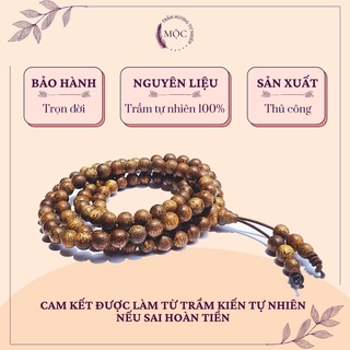 Vòng Tay Trầm Hương 108 Hạt - Vòng Đeo Tay Trầm Hương Phong Thủy Nam Nữ Thời Trang Tự Nhiên 100%