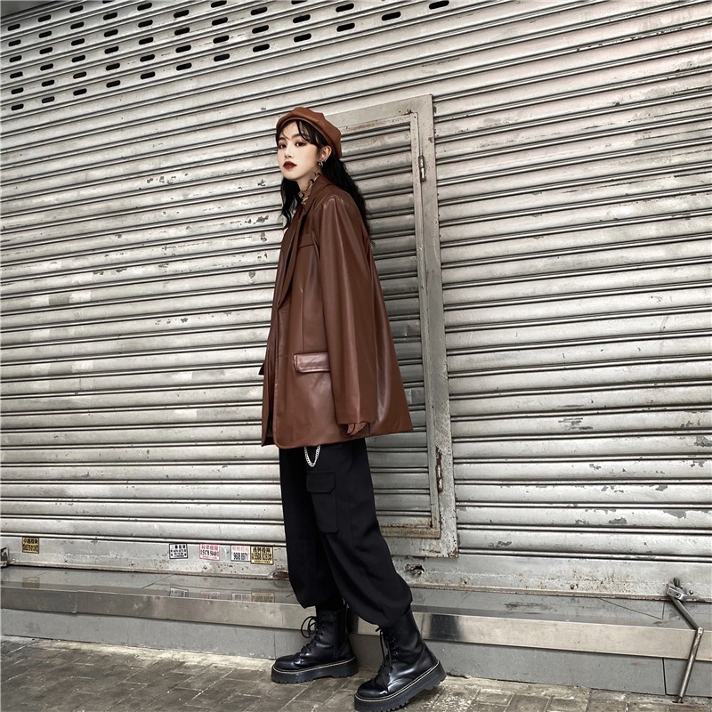 |SẴN| AK08_ÁO KHOÁC BLAZER DA CÁ TÍNH MẪU MỚI 2021 |ORDER|