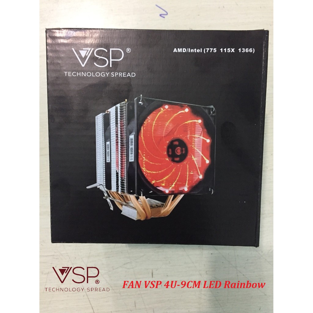 Fan CPU VSP-4U- 9cm LED Dùng Cho Tất Cả Socket