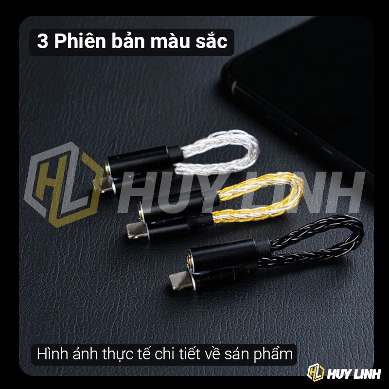 Cáp chuyển đổi âm thanh Jcally Jm08L từ cổng Táo sang 3.5mm - Có hỗ trợ micro