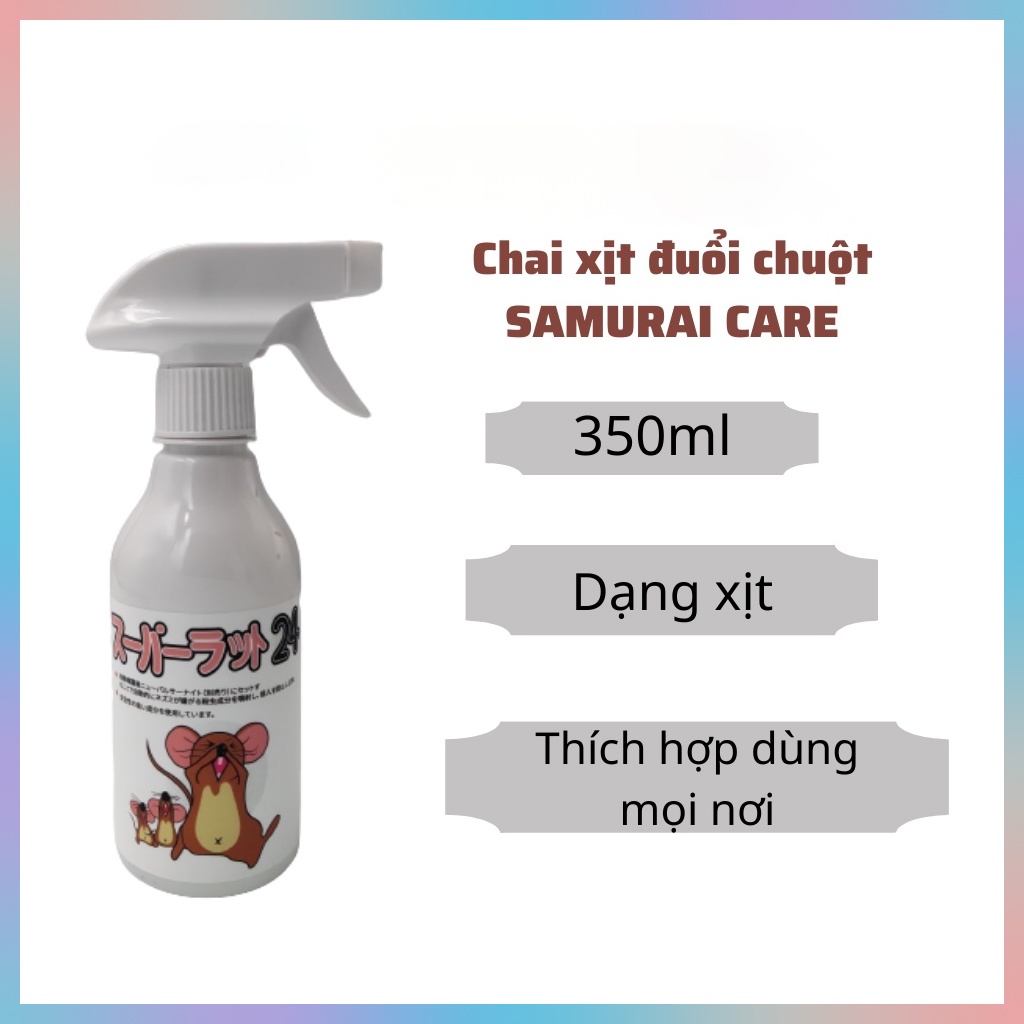 (CHÍNH HÃNG) chai xịt đuổi chuột SAMURAI CARE Hương Bạc Hà cho xe hơi và mọi nơi xua đuổi chuột hiệu quả an toàn
