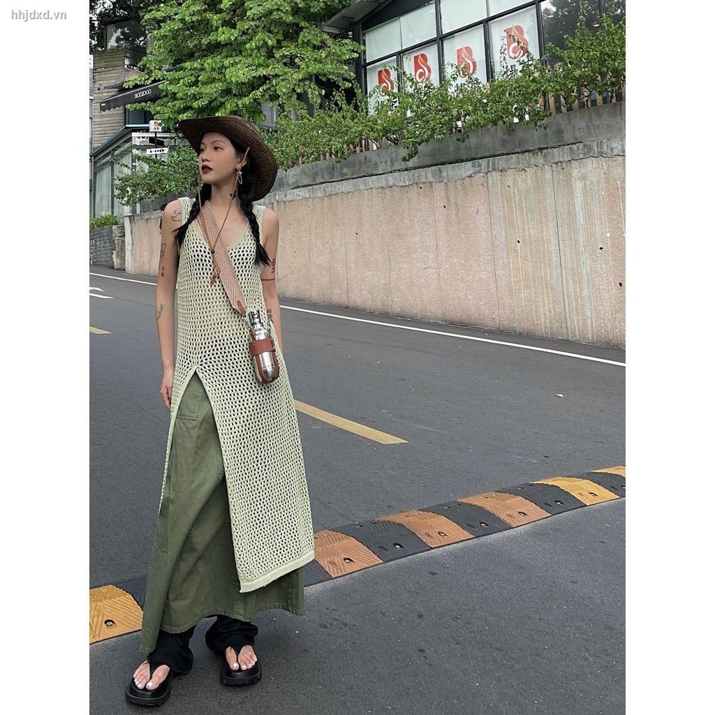 Đầm Dệt Kim Hai Dây Phong Cách Xuân Hè Hàn Quốc 2022 Cho Nữ