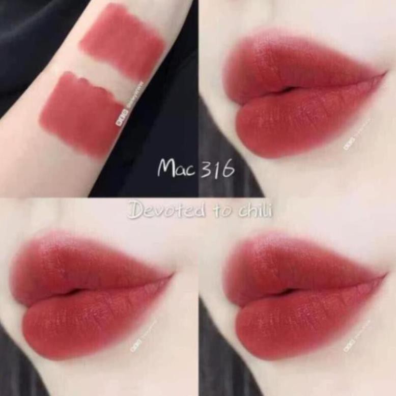 💄💄Son MAC Devoted To Chili 316 Powder Kiss - Màu Đỏ Gạch | BigBuy360 - bigbuy360.vn