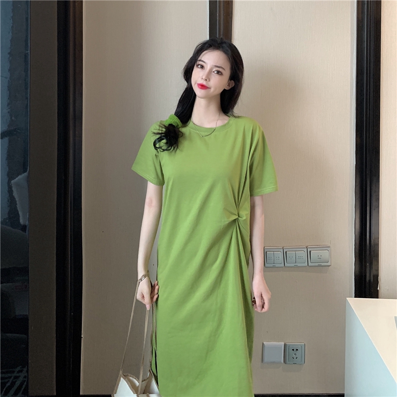 Đầm Dài Qua Gối Dáng Rộng Màu Trơn Thời Trang Dành Cho Nữ | BigBuy360 - bigbuy360.vn