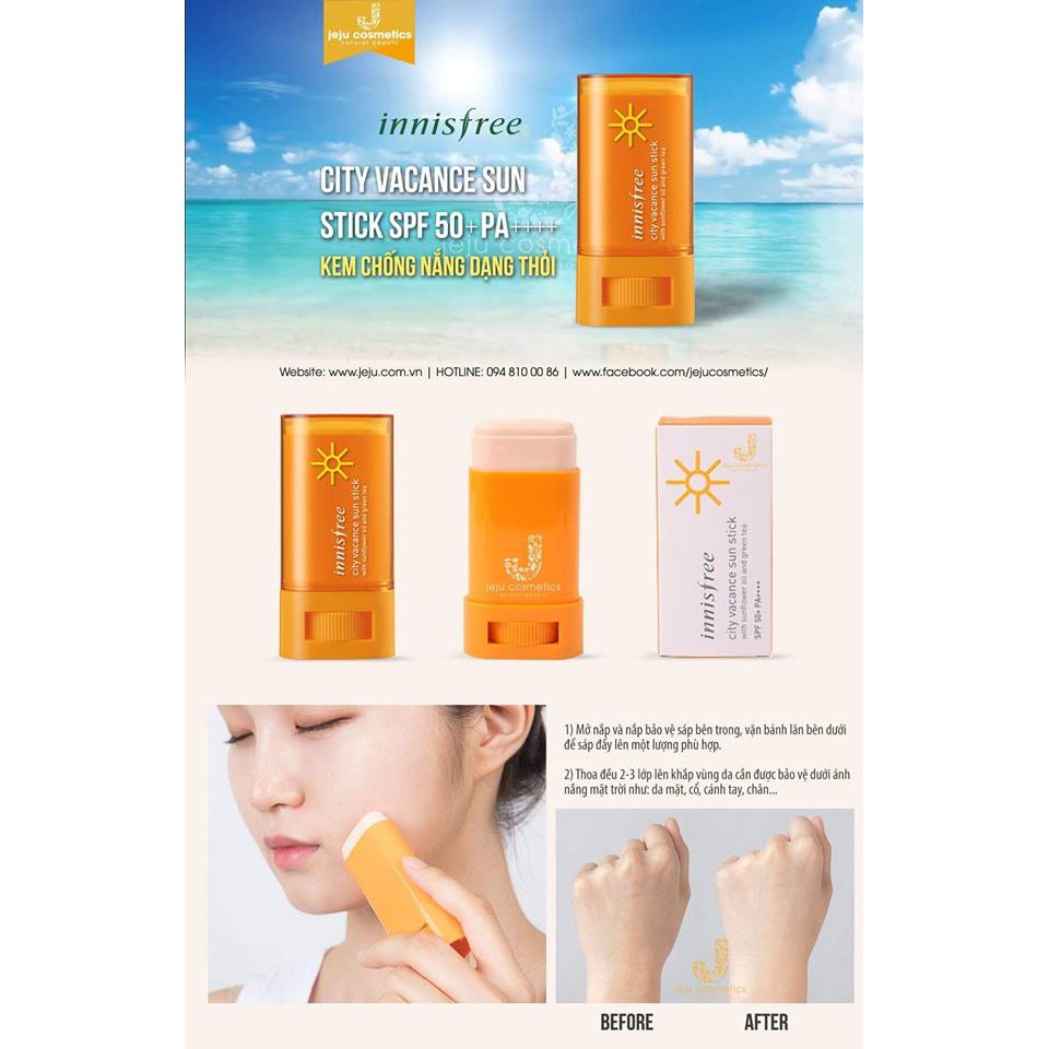 KEM CHỐNG NẮNG DẠNG THỎI INNISFREE EXTREME UV PROTECTION STICK OUT DOOR SPF50 20ML CHÍNH HÃNG - 3795