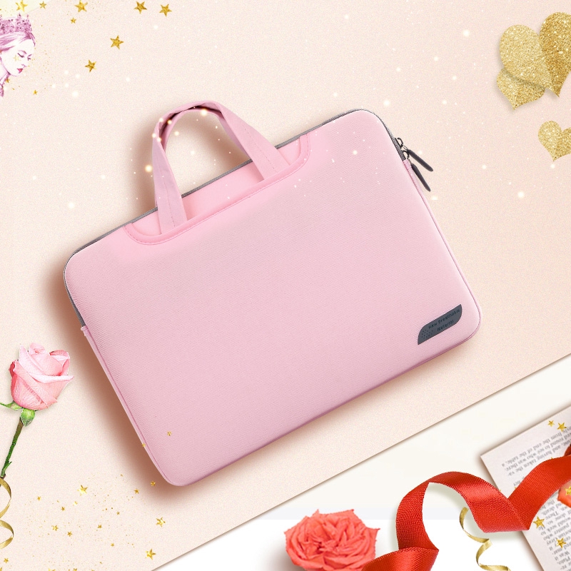 Túi đựng laptop 13/14/15/15.6 inch có dây khóa kéo màu sắc dễ thương dành cho nữ