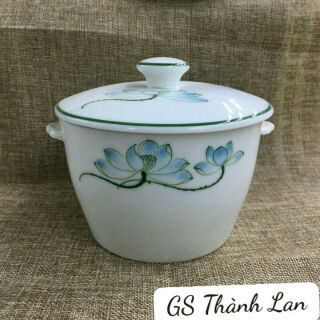 Âu cơm vẽ hoa sen,