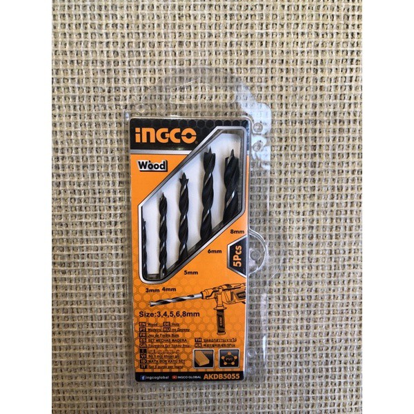 Bộ 5 Mũi Khoan Gỗ INGCO AKDB5055