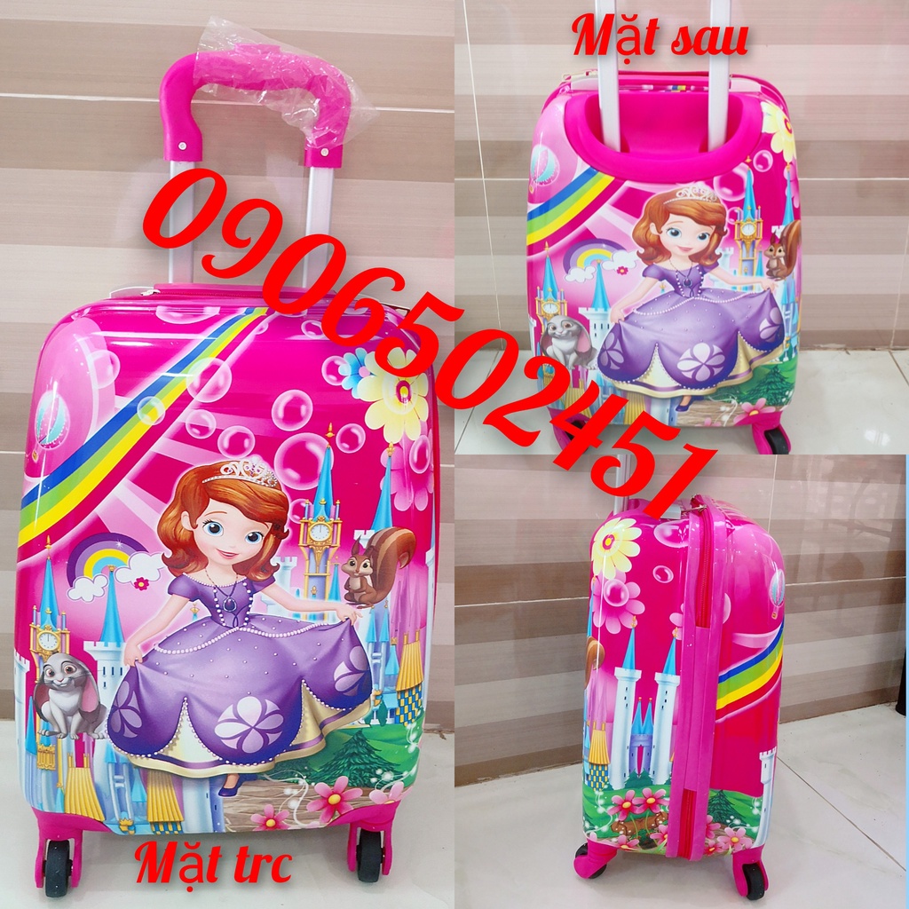 Vali, balo kéo 3D hoạt hình nỗi và họa tiết dễ thương 18 inch - Vali du lịch hành lý xách tay cho bé trai và bé gái